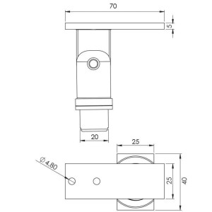 40x25 Kare Lamalı Oynar Başlık