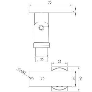 40x25 Kare Lamalı Oynar Başlık