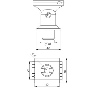 40x40 Kare Kapaklı Cam Aparatı