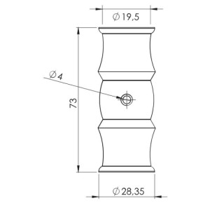 19’luk Dekorlu Flanş Kum Saati