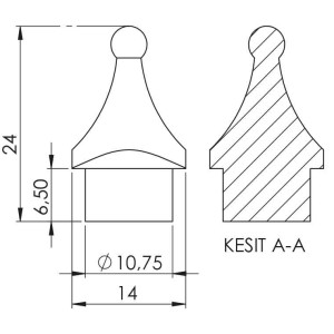 14x14 Kare Kubbe Tapa