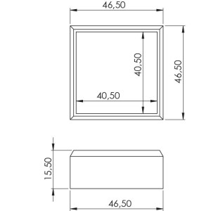 40x40 Kare Profil Pahlı Rozet