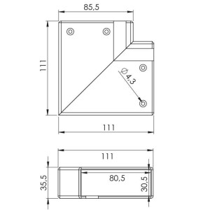 80×30 90 Dirsek 45×90