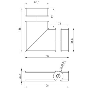 80×30 90 Dirsek 45×90×45