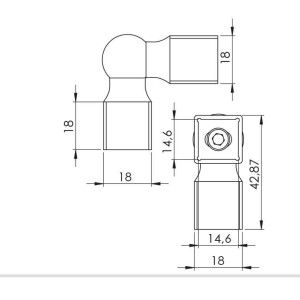 14x14 Topuz Dirsek Dışa Geçme