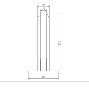 Lama Cam Ayağı Oval 20 60 300 mm