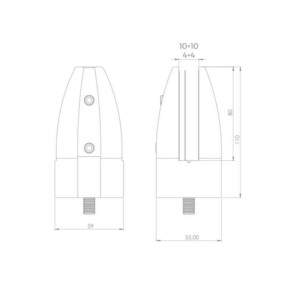 Cam Ayağı Oval 18 55 110 mm
