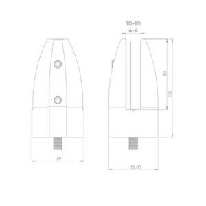 Cam Ayağı Oval 13 55 110 mm