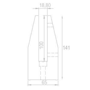 Cam Ayağı Oval 22 75 140 mm